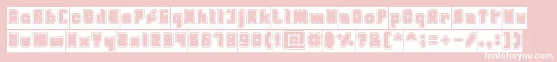 Fresh Mint Inverse-Schriftart – Weiße Schriften auf rosa Hintergrund