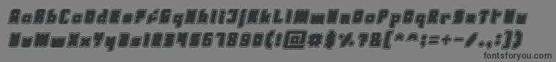 フォントFresh Mint Italic – 黒い文字の灰色の背景