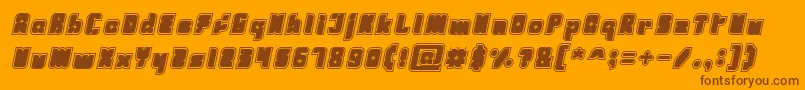 Fresh Mint Italic Font – Brown Fonts on Orange Background