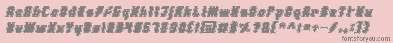 Police Fresh Mint Italic – polices grises sur fond rose