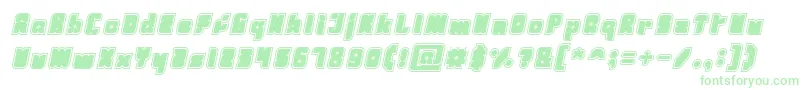 フォントFresh Mint Italic – 緑のフォント