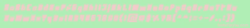 Fresh Mint Italic Font – Pink Fonts on Green Background