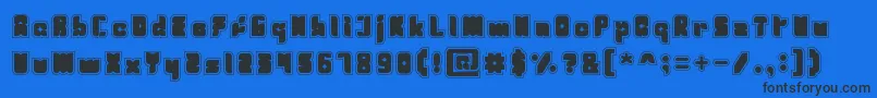 Fresh Mint Light-Schriftart – Schwarze Schriften auf blauem Hintergrund