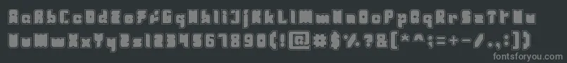 フォントFresh Mint Light – 黒い背景に灰色の文字