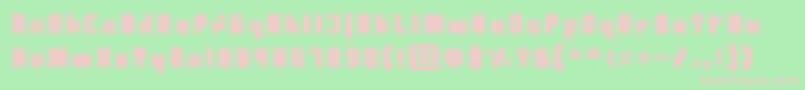 Fresh Mint Light-fontti – vaaleanpunaiset fontit vihreällä taustalla