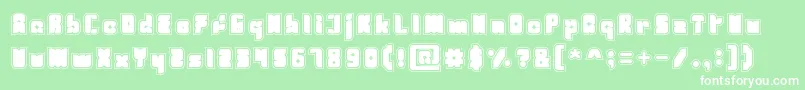 フォントFresh Mint Light – 緑の背景に白い文字
