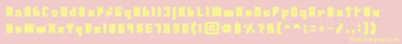 Fresh Mint Light Font – Yellow Fonts on Pink Background