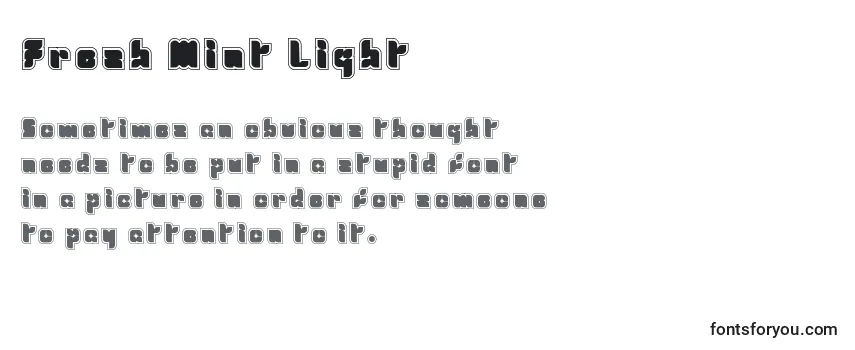 Обзор шрифта Fresh Mint Light