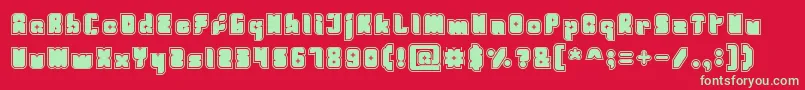 Fresh Mint Font – Green Fonts on Red Background