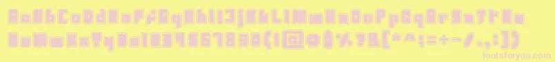 Fresh Mint Font – Pink Fonts on Yellow Background