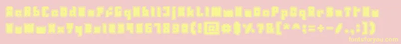 Fresh Mint Font – Yellow Fonts on Pink Background