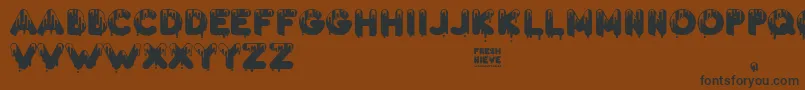 Fresh Nieve Font – Black Fonts on Brown Background