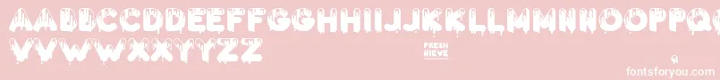 Fresh Nieve Font – White Fonts on Pink Background