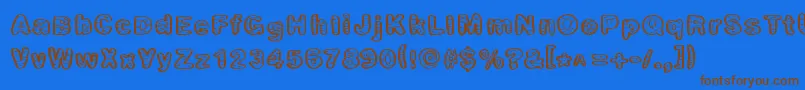 FreshBagel Font – Brown Fonts on Blue Background