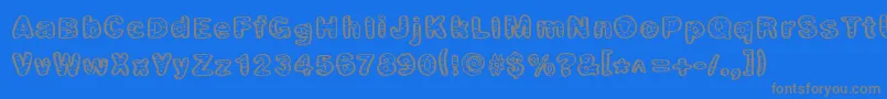 FreshBagel Font – Gray Fonts on Blue Background