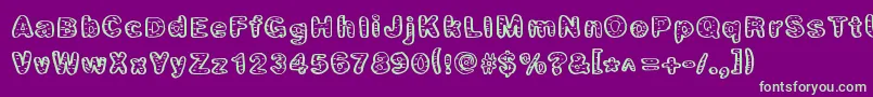 FreshBagel Font – Green Fonts on Purple Background