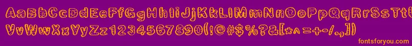 FreshBagel Font – Orange Fonts on Purple Background