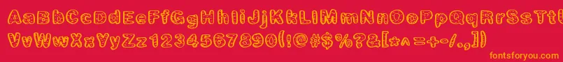 FreshBagel Font – Orange Fonts on Red Background