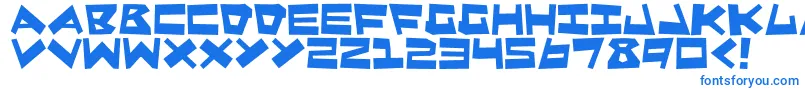 QuakeShake-fontti – siniset fontit valkoisella taustalla
