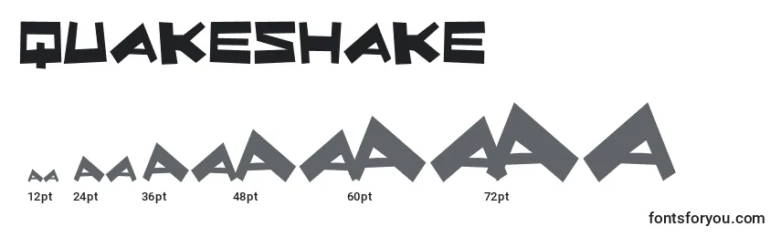 QuakeShake Font Sizes