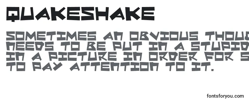 Przegląd czcionki QuakeShake