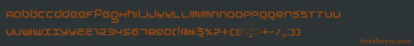フォントFRESHBOT – 黒い背景に茶色のフォント