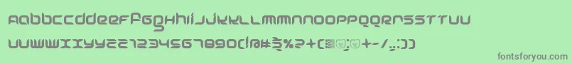 フォントFRESHBOT – 緑の背景に灰色の文字