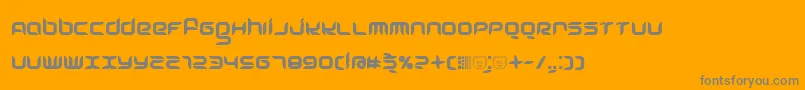 Saiba mais sobre a fonte FRESHBOT Fonte FRESHBOT – fontes cinzas em um fundo laranja