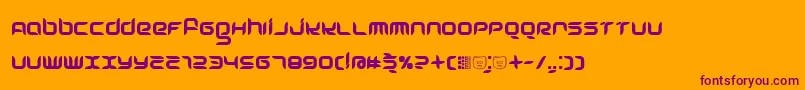 フォントFRESHBOT – オレンジの背景に紫のフォント