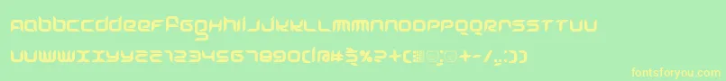 Шрифт FRESHBOT – жёлтые шрифты на зелёном фоне