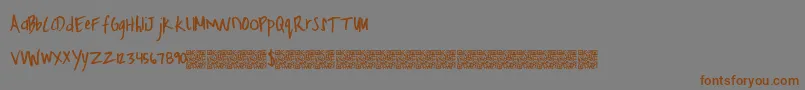 FreshHoliday Font – Brown Fonts on Gray Background