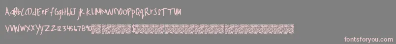 フォントFreshHoliday – 灰色の背景にピンクのフォント