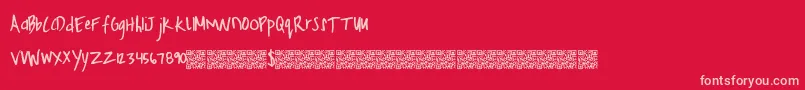 FreshHoliday Font – Pink Fonts on Red Background