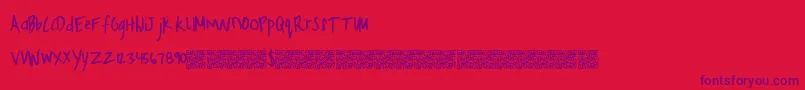 FreshHoliday Font – Purple Fonts on Red Background
