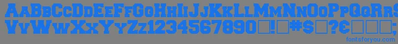 Freshman Font – Blue Fonts on Gray Background