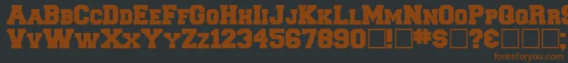 Freshman Font – Brown Fonts on Black Background