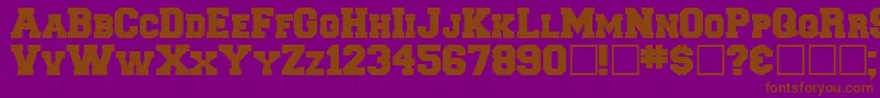 Freshman Font – Brown Fonts on Purple Background