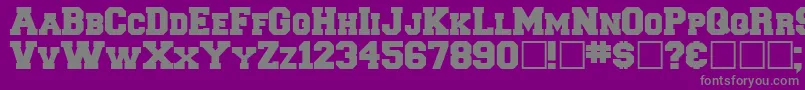 Freshman Font – Gray Fonts on Purple Background