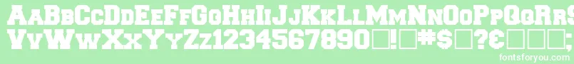 Freshman Font – White Fonts on Green Background