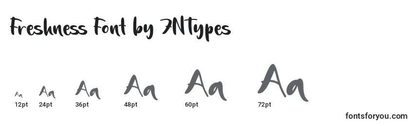 Размеры шрифта Freshness Font by 7NTypes