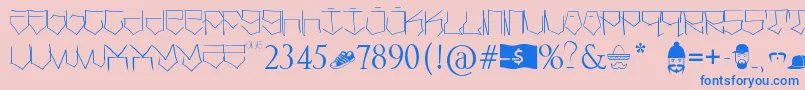 Fresno Vato Font – Blue Fonts on Pink Background