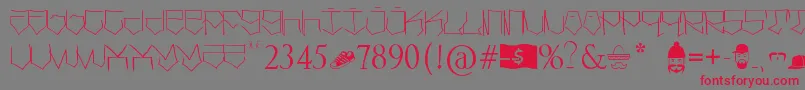 フォントFresno Vato – 赤い文字の灰色の背景