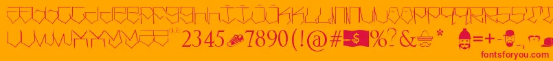 Fresno Vato Font – Red Fonts on Orange Background