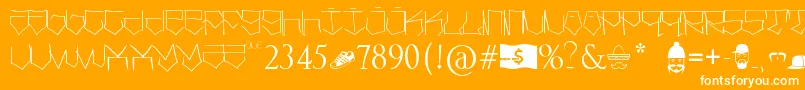 フォントFresno Vato – オレンジの背景に白い文字