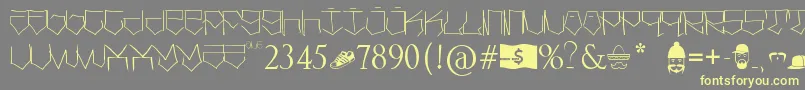 Fresno Vato Font – Yellow Fonts on Gray Background