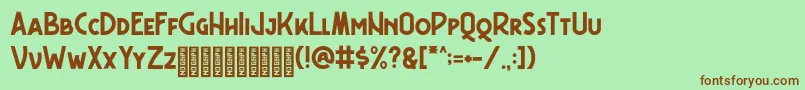 Freudian One Demo Font – Brown Fonts on Green Background