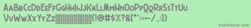 Freudian One Demo Font – Gray Fonts on Green Background