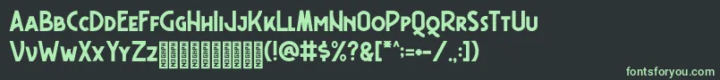 フォントFreudian One Demo – 黒い背景に緑の文字