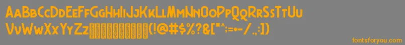 Freudian One Demo Font – Orange Fonts on Gray Background