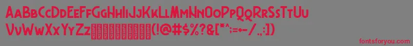 Freudian One Demo Font – Red Fonts on Gray Background
